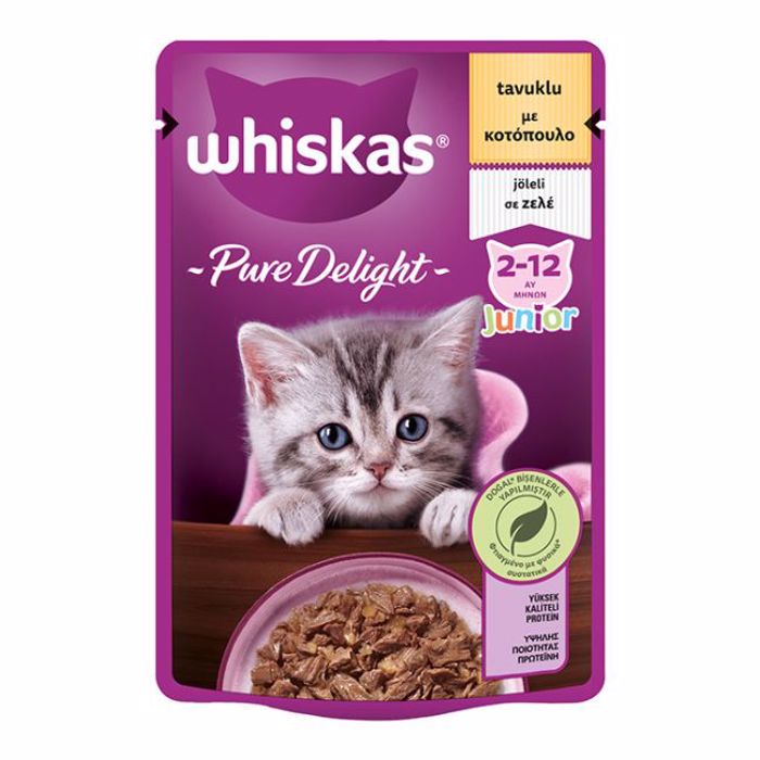 Whiskas Junior Se Zele Me Kotopoulo 85G